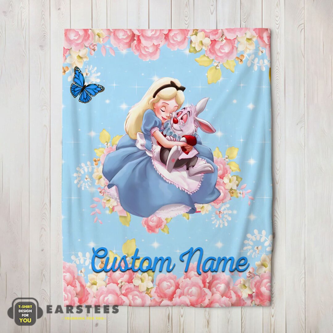 good-disney-alice-the-white-rabbit-alice-in-wonderland-blanket-fleece-customized-blanket-mk-02-1 Good Disney Alice & The White Rabbit Alice In Wonderland Blanket Fleece Customized Blanket