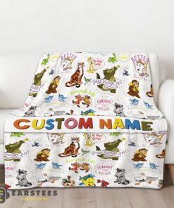 Good Disney Animal Characters Collage Blanket Fleece Customized Blanket - Image 2