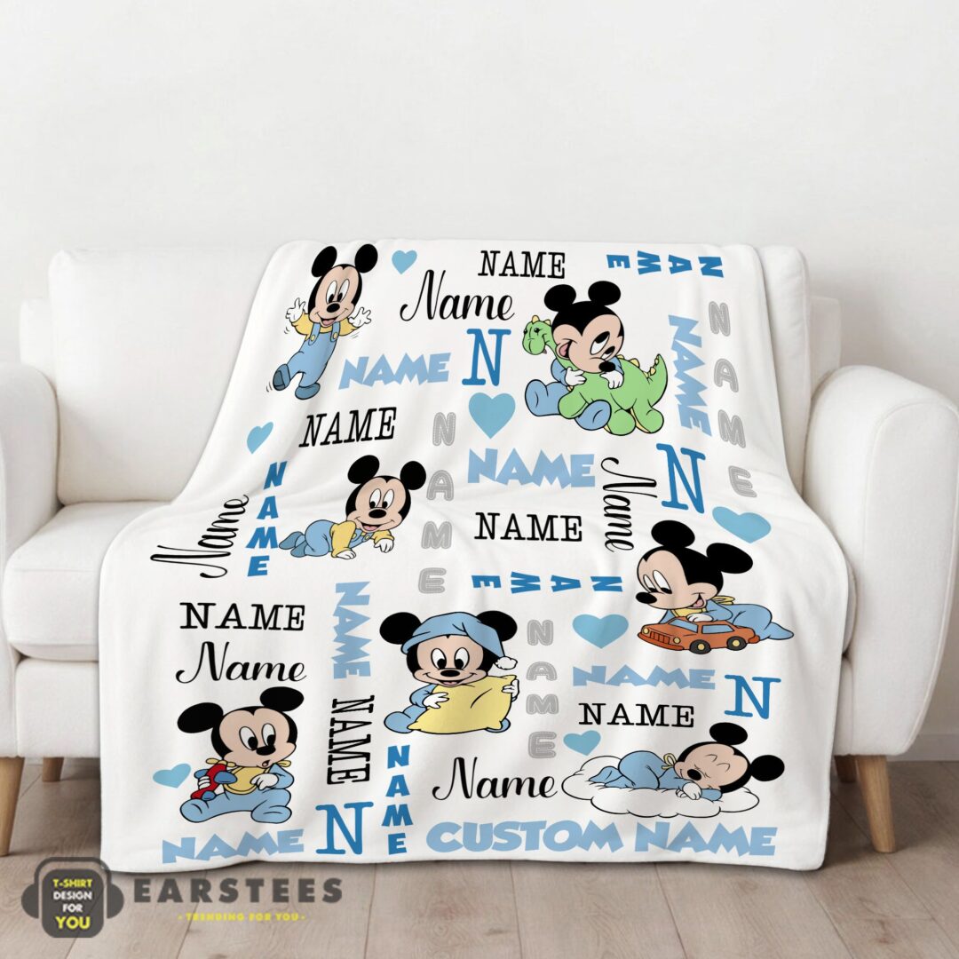 good-disney-baby-mickeys-dreamland-blanket-fleece-customized-blanket-mk-01 Good Disney Baby Mickey's Dreamland Blanket Fleece Customized Blanket - Image 2