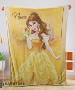 Good Disney Belle Princess Blanket Fleece Customized Blanket