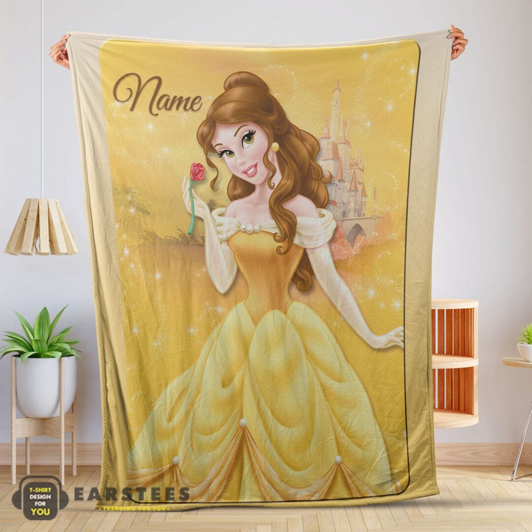 good-disney-belle-princess-blanket-fleece-customized-blanket-mk-01-1 Good Disney Belle Princess Blanket Fleece Customized Blanket