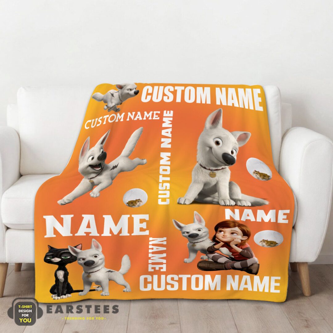 good-disney-bolt-and-penny-blanket-fleece-customized-blanket-mk-01 Good Disney Bolt And Penny Blanket Fleece Customized Blanket - Image 2