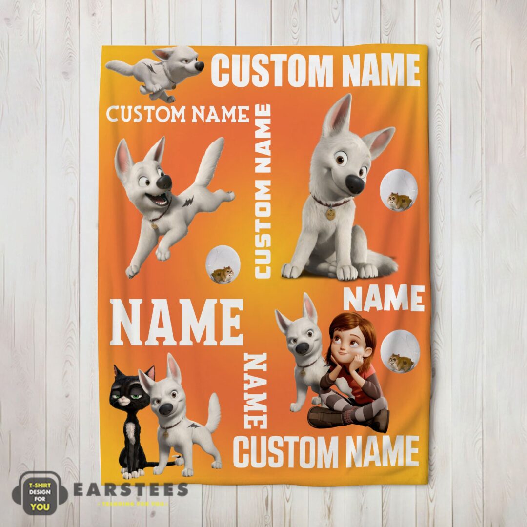 good-disney-bolt-and-penny-blanket-fleece-customized-blanket-mk-02 Good Disney Bolt And Penny Blanket Fleece Customized Blanket