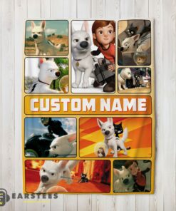 Good Disney Bolt Cartoon Bolt And Penny Blanket Fleece Customized Blanket