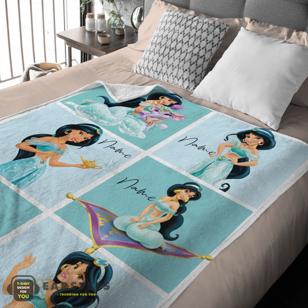 good-disney-cartoon-aladdin-jasmine-princess-blanket-fleece-customized-blanket-mk-03 Good Disney Cartoon Aladdin Jasmine Princess Blanket Fleece Customized Blanket - Image 2