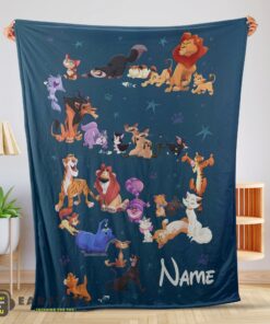 Good Disney Cartoon All Cats Character Blanket Fleece Customized Blanket