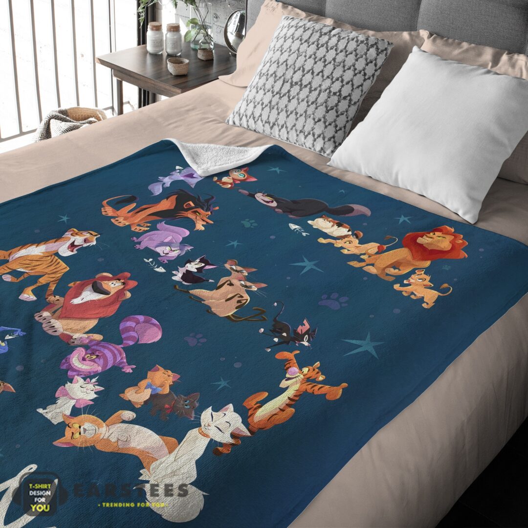 good-disney-cartoon-all-cats-character-blanket-fleece-customized-blanket-mk-03 Good Disney Cartoon All Cats Character Blanket Fleece Customized Blanket - Image 2