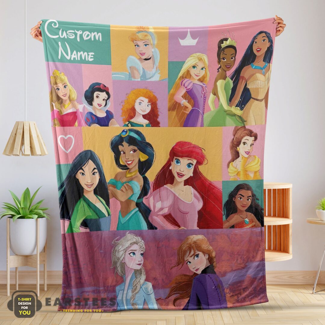 good-disney-cartoon-all-princess-characters-blanket-fleece-customized-blanket-mk-01 Good Disney Cartoon All Princess Characters Blanket Fleece Customized Blanket