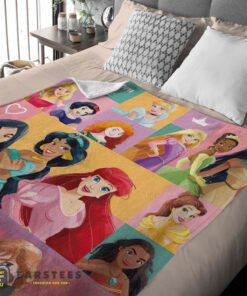 Good Disney Cartoon All Princess Characters Blanket Fleece Customized Blanket - Image 2