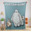 Good Disney Cartoon Big Hero 6 Baymax With Friends Blanket Fleece Customized Blanket