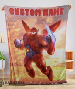 Good Disney Cartoon Big Hero 6 Red Baymax Blanket