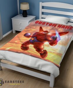 Good Disney Cartoon Big Hero 6 Red Baymax Blanket - Image 3