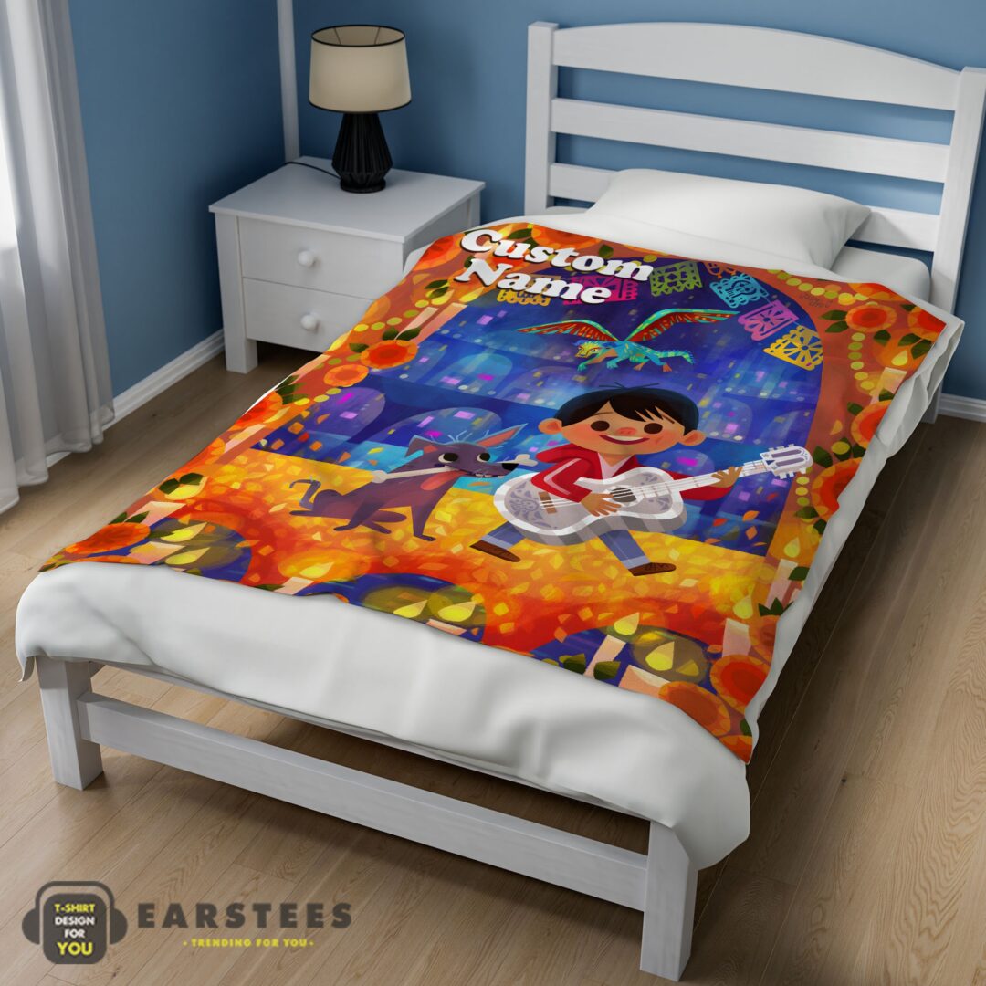 good-disney-cartoon-coco-boy-with-guitar-cute-blanket-fleece-customized-blanket-mk-02 Good Disney Cartoon COCO Boy With Guitar Cute Blanket Fleece Customized Blanket - Image 3