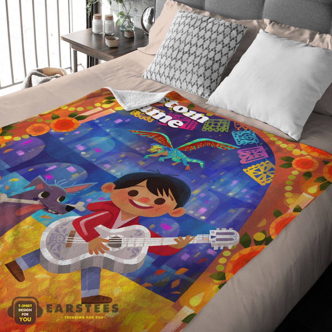 good-disney-cartoon-coco-boy-with-guitar-cute-blanket-fleece-customized-blanket-mk-03 Good Disney Cartoon COCO Boy With Guitar Cute Blanket Fleece Customized Blanket - Image 2