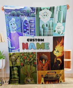 Good Disney Cartoon Elemental Ember Wade Lutz Clod Blanket Fleece Customized Blanket