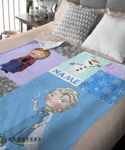 Good Disney Cartoon Frozen Elsa Princess Anna Olaf Blanket Fleece Customized Blanket - Image 2