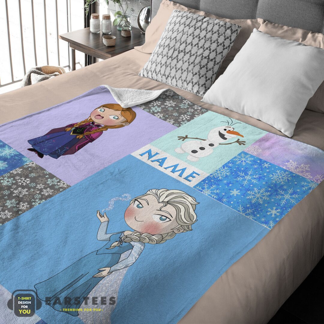 good-disney-cartoon-frozen-elsa-princess-anna-olaf-blanket-fleece-customized-blanket-mk-03 Good Disney Cartoon Frozen Elsa Princess Anna Olaf Blanket Fleece Customized Blanket - Image 2