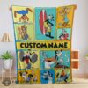 Good Disney Cartoon Goofy With Friends Blanket Fleece Customized Blanket