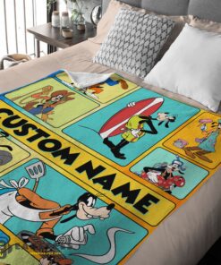 Good Disney Cartoon Goofy With Friends Blanket Fleece Customized Blanket - Image 2