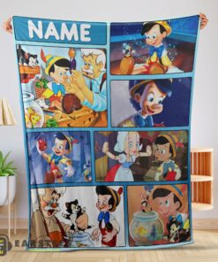 Good Disney Cartoon Pinocchio With Friends Blanket Fleece Customized Blanket