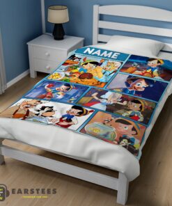 Good Disney Cartoon Pinocchio With Friends Blanket Fleece Customized Blanket - Image 3