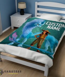 Good Disney Cartoon Retro Raya And The Last Dragon Blanket Fleece Customized Blanket - Image 3