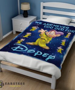 Good Disney Cartoon Snow White Dopey The Seven Dwarfs Blanket - Image 3