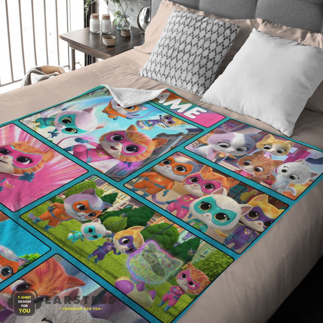 good-disney-cartoon-superkitties-with-friends-blanket-fleece-customized-blanket-mk-03 Good Disney Cartoon SuperKitties With Friends Blanket Fleece Customized Blanket - Image 2
