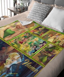 Good Disney Cartoon Tinker Bell Cute Blanket Fleece Customized Blanket - Image 2