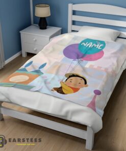 Good Disney Cartoon Up Boy With Balloon Blanket Fleece Customized Blanket - Image 3