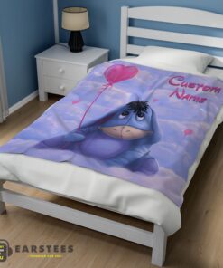 Good Disney Cartoon Winnie-the-Pooh Eeyore Cute Blanket Fleece Customized Blanket - Image 3