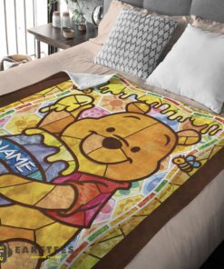 Good Disney Cartoon Winnie the Pooh With Jars of Honey Blanket – Customize Blanket - Image 2