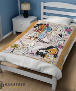 Good Disney Chibi Moana Alice Tinker Bell Pocahontas Blanket Fleece Customized Blanket - Image 3