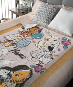 Good Disney Chibi Moana Alice Tinker Bell Pocahontas Blanket Fleece Customized Blanket - Image 2