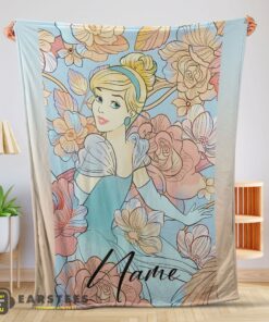 Good Disney Cinderella Elegant Princess Bloom Blanket Fleece Customized Blanket