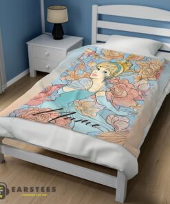 Good Disney Cinderella Elegant Princess Bloom Blanket Fleece Customized Blanket - Image 3