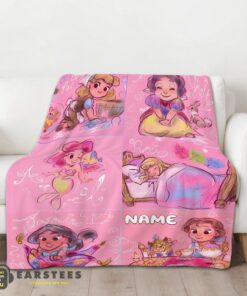 Good Disney Cute Kids Princess Sketches Blanket Fleece Customized Blanket - Image 2