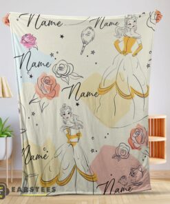 Good Disney Elegant Princess Belle Pretty Blanket Fleece Customized Blanket
