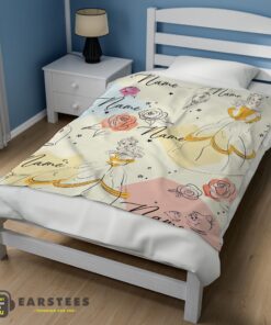 Good Disney Elegant Princess Belle Pretty Blanket Fleece Customized Blanket - Image 3