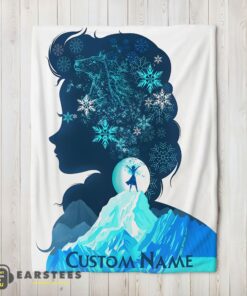Good Disney Frozen Elsa Double-Exposure Blanket Fleece Customized Blanket
