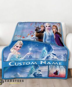 Good Disney Frozen Elsa & Friends Journey Collage Blanket Fleece Customized Blanket - Image 2