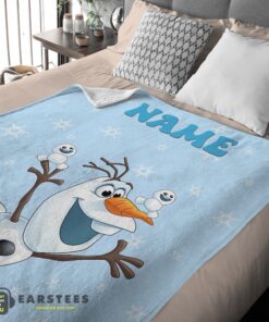 Good Disney Frozen Olaf Dancing Blanket Fleece Customized Blanket - Image 2
