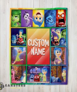 Good Disney Inside Out Colorful Collage Blanket Fleece Customized Blanket