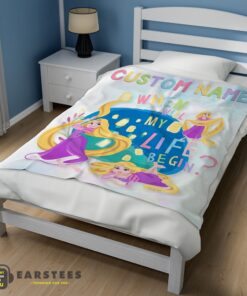 Good Disney Long Hair Princess Rapunzel Princess Blanket Fleece Customized Blanket - Image 3