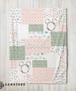 Good Disney Mickey Logo Heart Texture Blanket Fleece Customized Blanket