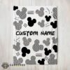 Good Disney Mickey Logo Texture Blanket Fleece Customized Blanket