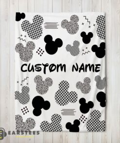 Good Disney Mickey Logo Texture Blanket Fleece Customized Blanket