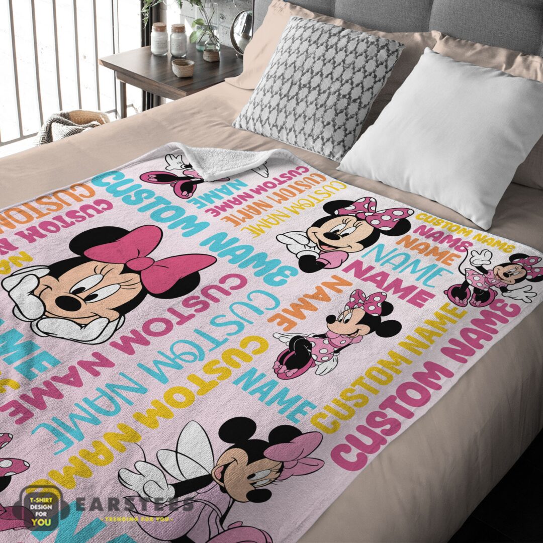 good-disney-minnie-mouse-blanket-fleece-customized-blanket-mk-03 Good Disney Minnie Mouse Blanket Fleece Customized Blanket - Image 2