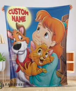 Good Disney Oliver & Company Jenny Foxworth Oliver Dodger Blanket Fleece Customized Blanket