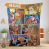 Good Disney Oliver & Company Jenny Foxworth Oliver Dodger With Friends Blanket Fleece Customized Blanket